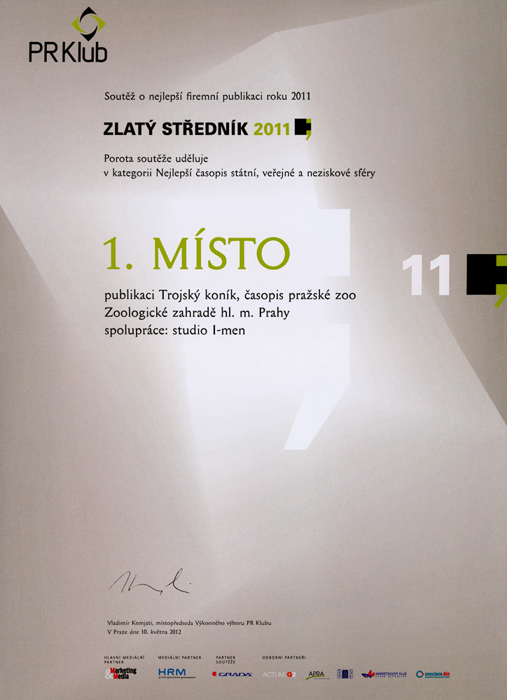 Diplom Zlatý středník - 1. místo proTrojský koní